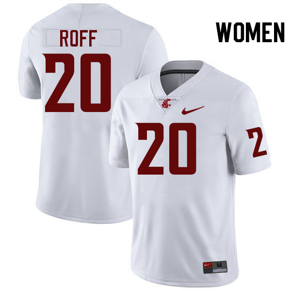 Women #20 Quinn Roff Washington State Cougars College Football Jerseys Stitched-White